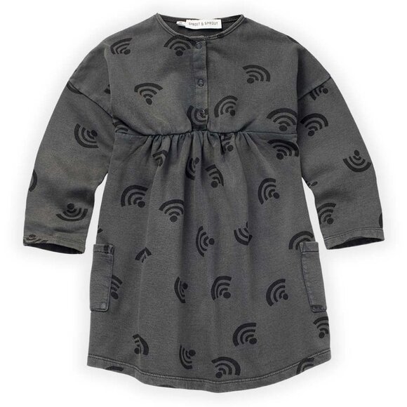Wifi Print Dress - Asphalt - Picture 1 of 1